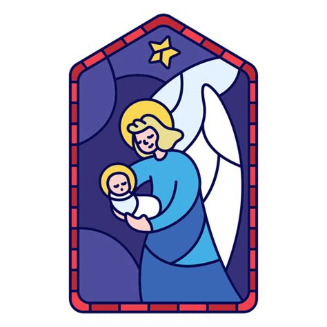 Stained Glass Angel Flat Transparent Png And Svg Vector File