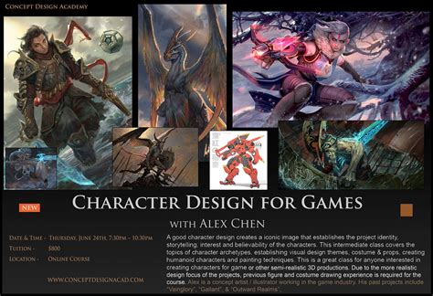 Artstation Concept Design Academy Class Character Design For Games