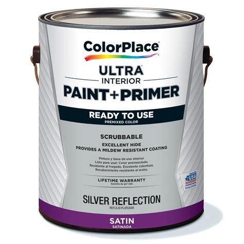 Colorplace Ultra Interior Paint And Primer Silver Reflection Grey