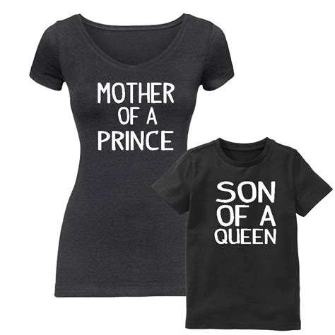Twinning Set Mother Of A Prince Son Of A Queen Sweetestdesignnl