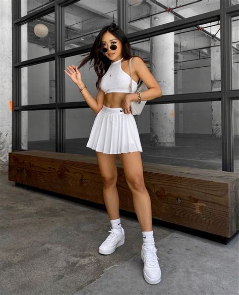 t i f f a n y 💫👼☁️ girls tennis skirt tennis skirt outfit mini skirts outfits summer