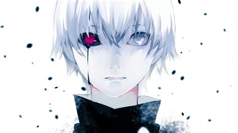 Tokyo Ghoul Heterochromia Simple Background Crying