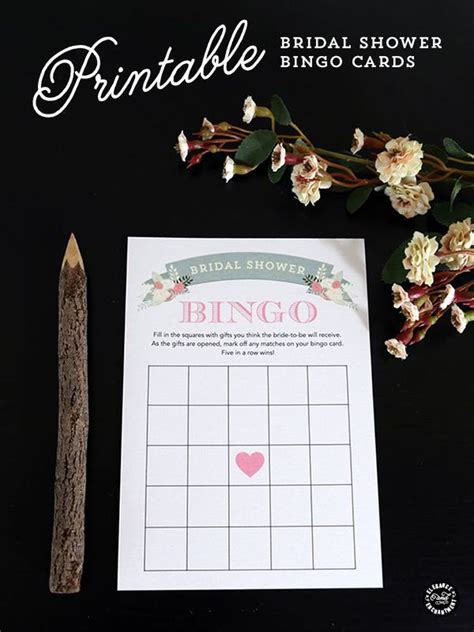 Print Off These Free Bingo Cards For An Easy Bridal Shower Game Free