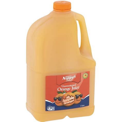 Nippys Unsweetened Orange Juice 3l Woolworths