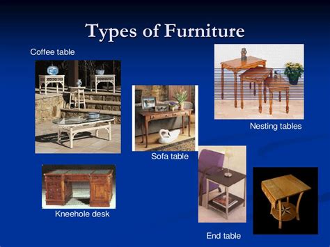 Ppt Types Of Furniture Powerpoint Presentation Free Download Id