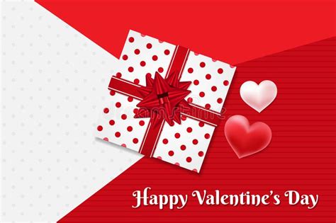 Happy Valentines Day Vector Greetings Card Design With 3d Realistic