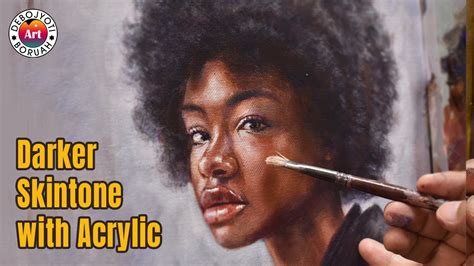How To Paint Dark Skin Tone With Acrylic Realistic Blending With