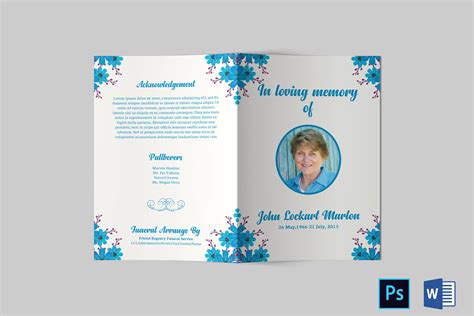 Pin On Funeral Program Template