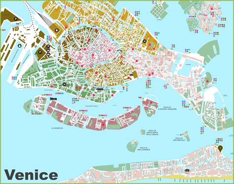 Venice Tourist Attractions Map Tourist Destination In The World