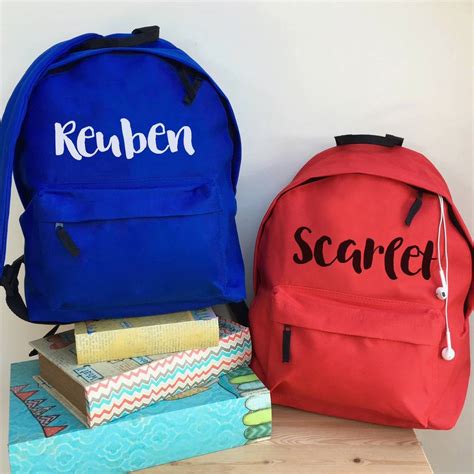 Personalised Name School Rucksack All Colours By Pink Pineapple Home