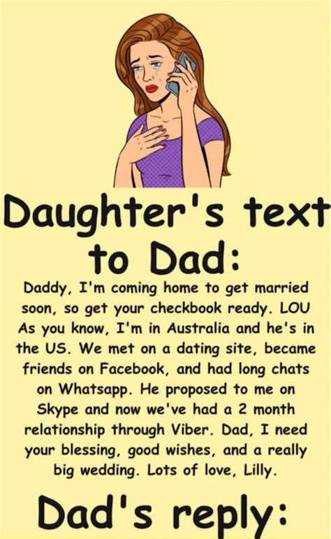 Father To Daughter Go Get Married On Twitter Funny Birthday Jokes