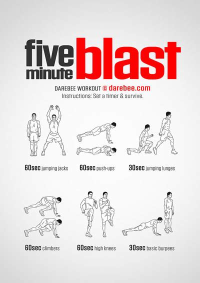 Workout Of The Week 5 Minute Blast 5 Minute Workout