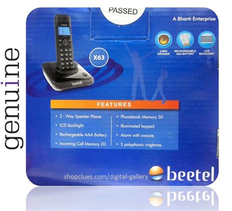 Buy Online Beetel Cordless X63 Landline Phone For Mtnl Bsnl Airtel