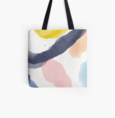 Abstract Watercolor Design Tote Bag By Instyle Loft Tote Bag