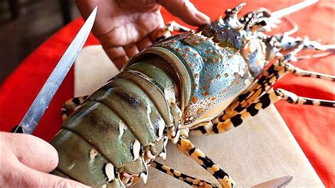 Cooking Giant Rainbow Lobster Thai Street Food Youtube