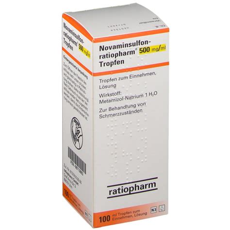 Novaminsulfon Ratiopharm Tropfen Ml Shop Apotheke Com