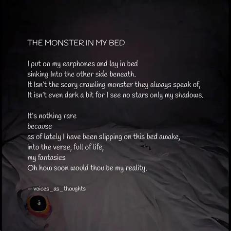 The Monster In My Bed I Quotes And Writings By Voices Asthoughts