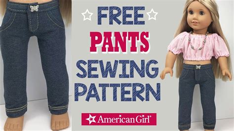 How To Sew American Girl Doll Pants With Front Pockets Free Pdf