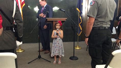6 Year Old Sings National Anthem On 911 Youtube