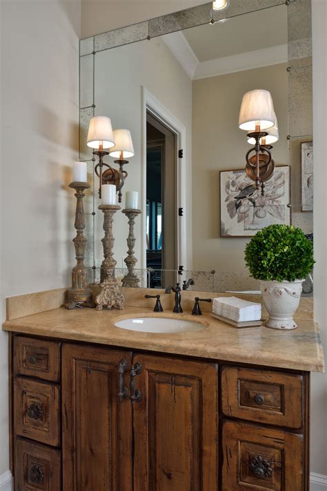 .bathroom # bathroomdecor #tuscanstylehomes #homedecor related search: Tuscan Style Bathroom, Old World Feel, Antiqued Mirror ...