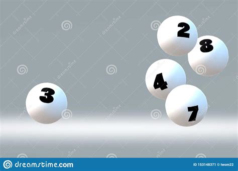 Lottery Number Balls 3d Render Illustration Stock Illustration