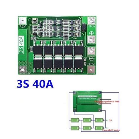 Jual Baterai Management System Bms 3s 40a 40 Ampere 12v 12 Volt 18650