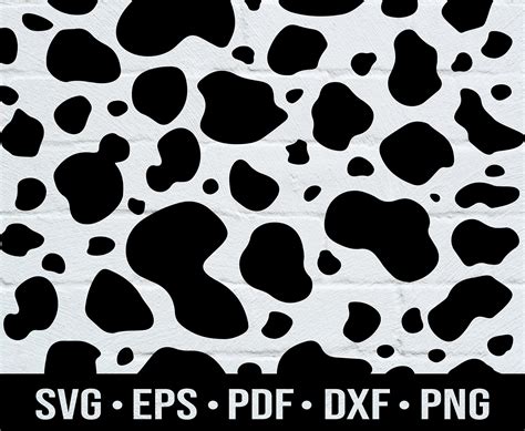 Cow Print Svg Cow Print Cut File Dxf Pngeps Svg Animal Etsy