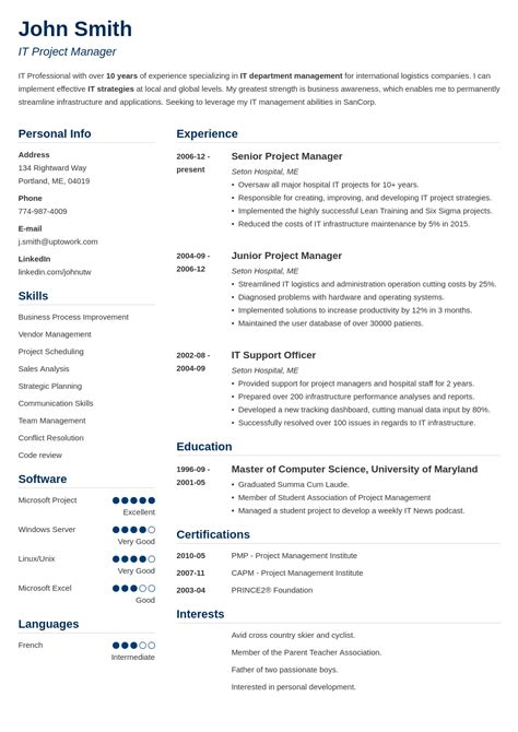 15 Blank Resume Templates And Forms To Fill In