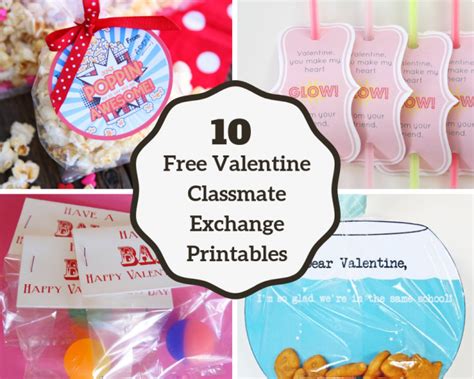 10 Free Valentine Classmate Exchange Printables 247 Moms