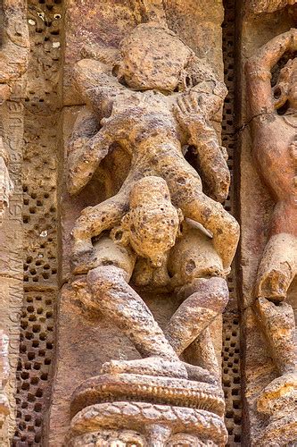 Ancient Erotic Sculpture At The Konark Sun Temple India
