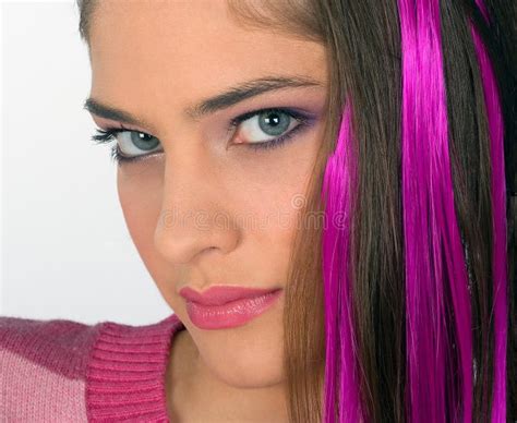 Teen Girl In Pink Stock Image Image Of Posing Girl 11957107