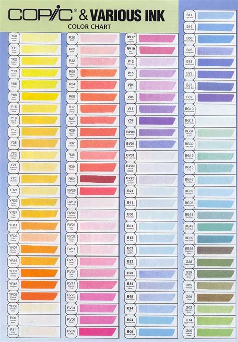 Artist Loft Alcohol Markers Color Chart