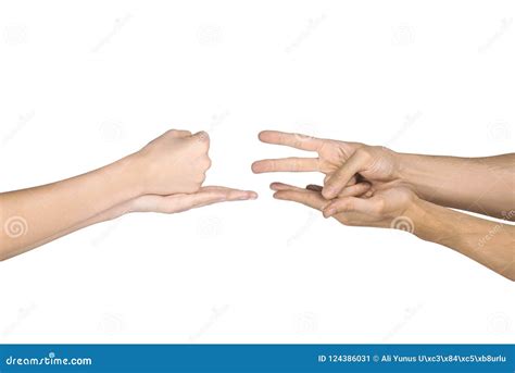 Two Hands Gestures Stock Image Image Of Luck Isolated 124386031