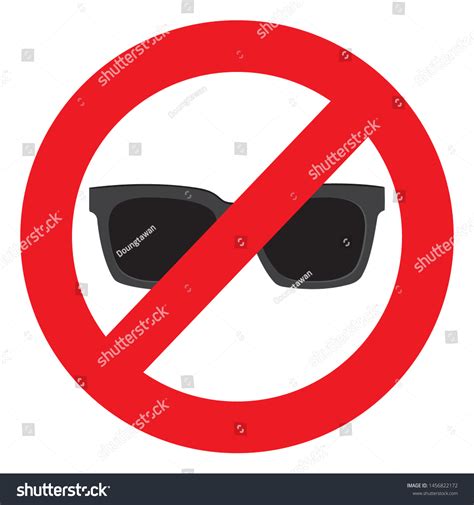 no glasses do not wear sunglasses stock vector royalty free 1456822172 shutterstock