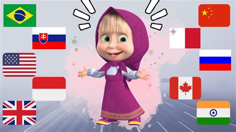 Masha And The Bear In Different Languages Meme Youtube