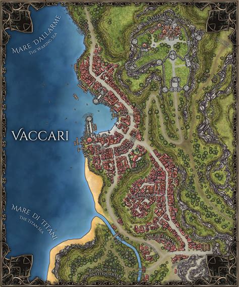 Cliffside Port City And Castle 25x30 Inkarnate Create Fantasy Maps