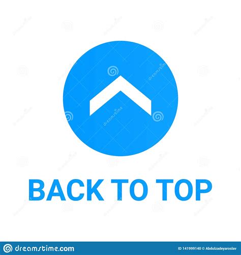 Scroll Up Page Symbol Blue Vector Icon With Arrow To Top Stock
