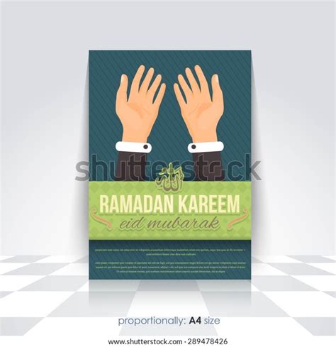 Ramadan Kareem A4 Style Flyer Brochure Stock Vector Royalty Free