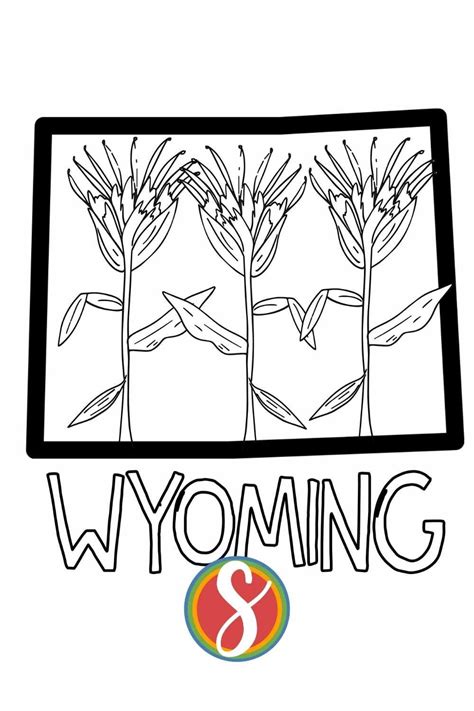 Free Wyoming Coloring Pages — Stevie Doodles