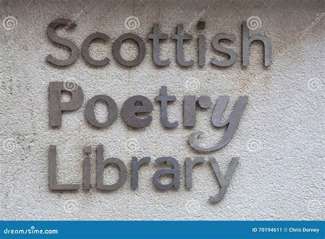 Scottish Poetry Library In Edinburgh Editorial Photo Image Of Detail