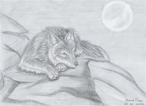 Sad Wolf By Dtlynx On Deviantart
