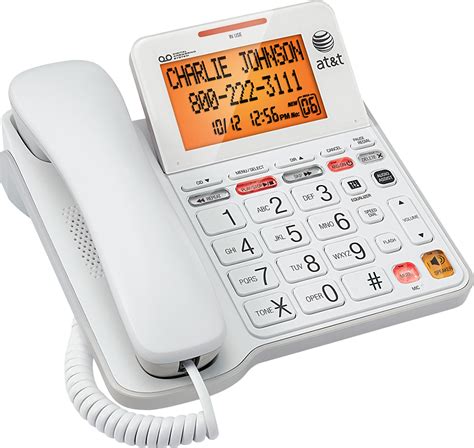 Atandt Cl4940 Corded Phone With Digital Answering System White