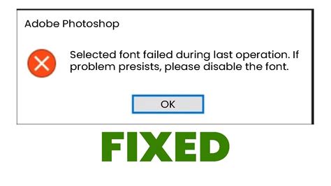 Solved Photoshop Selected Font Failed During Last Operation Easy