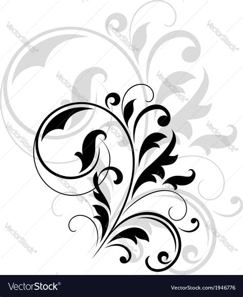 Decorative Floral Motif Royalty Free Vector Image