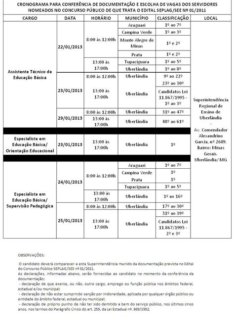 Blog Do Professor Jakes Paulo Sre UberlÂndia Divulga Cronograma De