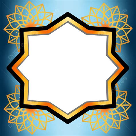 Mandala Islami White Transparent Border Islami Pattern Mandala Border