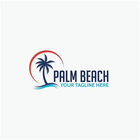 Palm Beach Logo Vector Premium Download