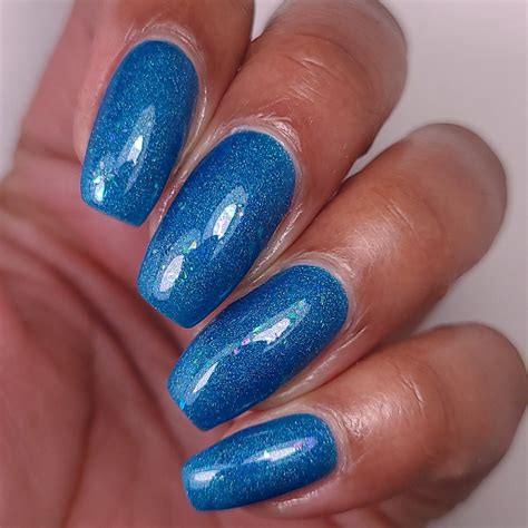 Royal Blue Holographic Nail Polish Color Shifting Flakies Etsy