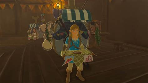 Link Using Beedles Backpack For A Day The Legend Of Zelda Breath Of