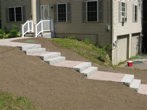 These Steps And Landings Custom Walkway Make An Easy Pathway From The